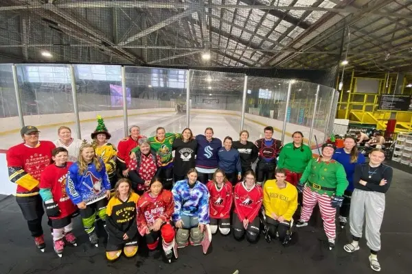 Group of skaters on the ice