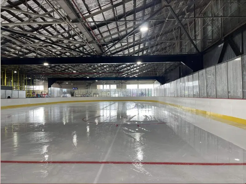 The 50m x 20m indoor ice rink