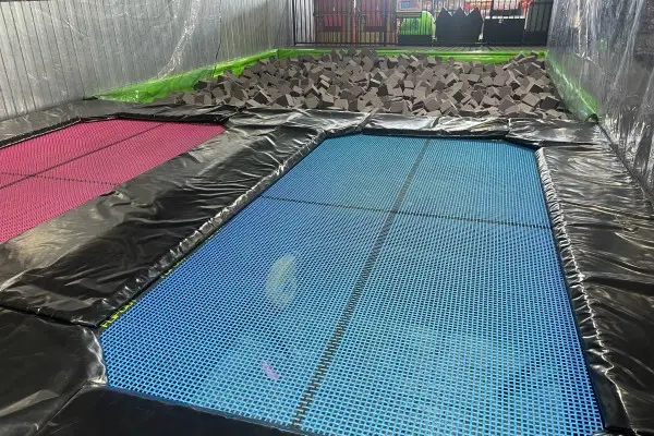 Trampoline court