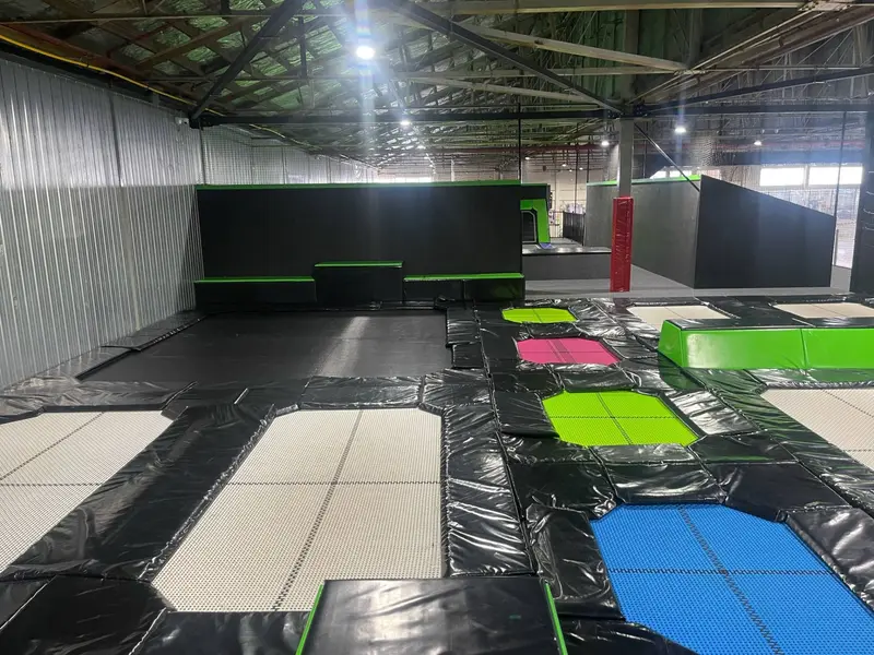 Trampoline park courts